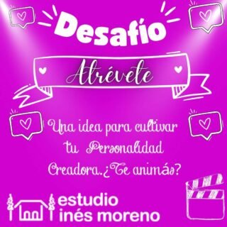 💡¿Sentís que tu creatividad está dormida?💡😴 ¡Es momento de despertarla!🧠En Estudio Inés Moreno lanzamos #ATRÉVETE, nuestro espaciosemanal para impulsar tu personalidad creadora através de desafíos estimulantes desde IG.📌¡Salí de tu zona de confort y descubrí nuevas formasde expresión!🚀🗣¡Usá los comentarios para expresarte!🎤