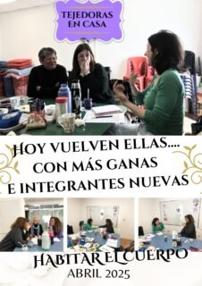 VUELVEN ELLAS..... Las tejedoras para seguir vivenciando, jugando y d+andose permisos paraHabitar el cuerpo!!
Reconocer Las corazas emocionales.
Reconocer desde la dimension corporal  la defensa , ampliar la capacidad de sentir y trabajar con ejercicios de Bioenergetica. 👏
¡qué lindo tenernas en CASA!